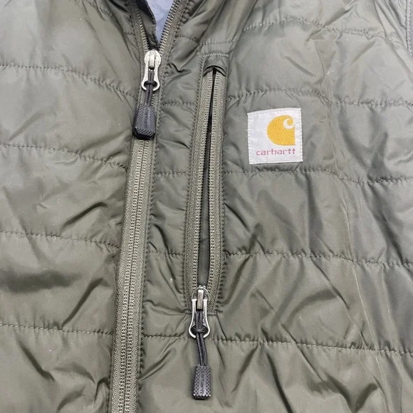 Carhartt Vest Mens L Green 102286 Gilliam Rain Defender Insulated Lightweight - Picture 6 of 10